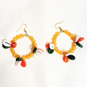 Yellow Tiranga Bali Earring